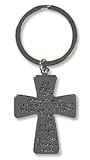 Serenity Cross Key Chain Key Ring for Men or Women. Material: Zinc Alloy Size: 3 1/4" L