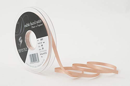 Berisfords 3501 Satinband 5 mm Ecru 45 10 x 1 x 10 cm Double Face Poly Satinband, Ecru