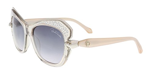 Roberto Cavalli RC981S 80B TAYGETA Tan/Silver Cateye Sunglasses