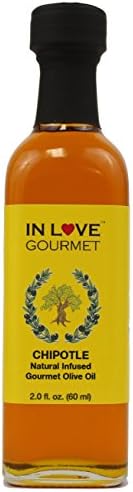In Love GourmetChipotle Natural Flavor Infused Olive Oil 60ML/2oz (Sample Size) Smokey Chipotle Pepper Flavored Pure Olive Oil