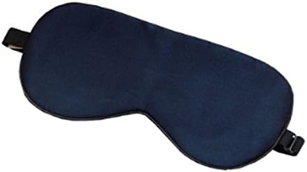 Sleep Mask Silk Eye Covered Comfortable Black Sleep Eye Mask With Ear Plugs and Carry Pouch (dark blue)