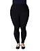 ZERDOCEAN Women's Plus Size Modal Lightweight Full Length Leggings Black 2X