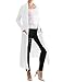 TWINTH Womens Draped Open Front Stylish Long Knit Cardigan White L