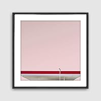 Framed Canvas Wall Art Geometric Building Canvas Prints Home Artwork Decoration for Living Room,Bedroom - 16x16 inches