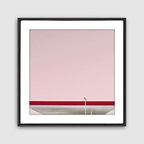 Framed Canvas Wall Art Geometric Building Canvas Prints Home Artwork Decoration for Living Room,Bedroom - 16x16 inches