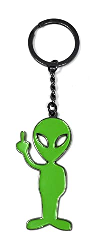 Naughty Alien Keychain - Alien with Middle Finger