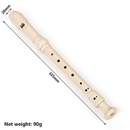 Germany Recorder Flute Flute Descant 8 Hole Key of C ABS with Cleaning Rod for Student Practice