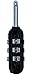 TSA Lock Heavy Duty 3 Digit Combination Luggage Padlock Travel Security Approved (Black)