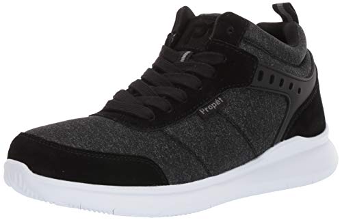 Propét mens Viator Hi Sneaker, Black, 8 Wide US
