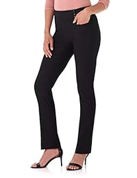 Rekucci Pantalones rectos para dama con control de barriga