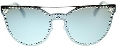Versace Cat Eye Women's Sunglasses VE2177 10006G Silver/Grey Mirror Silver Lens 45mm Authentic