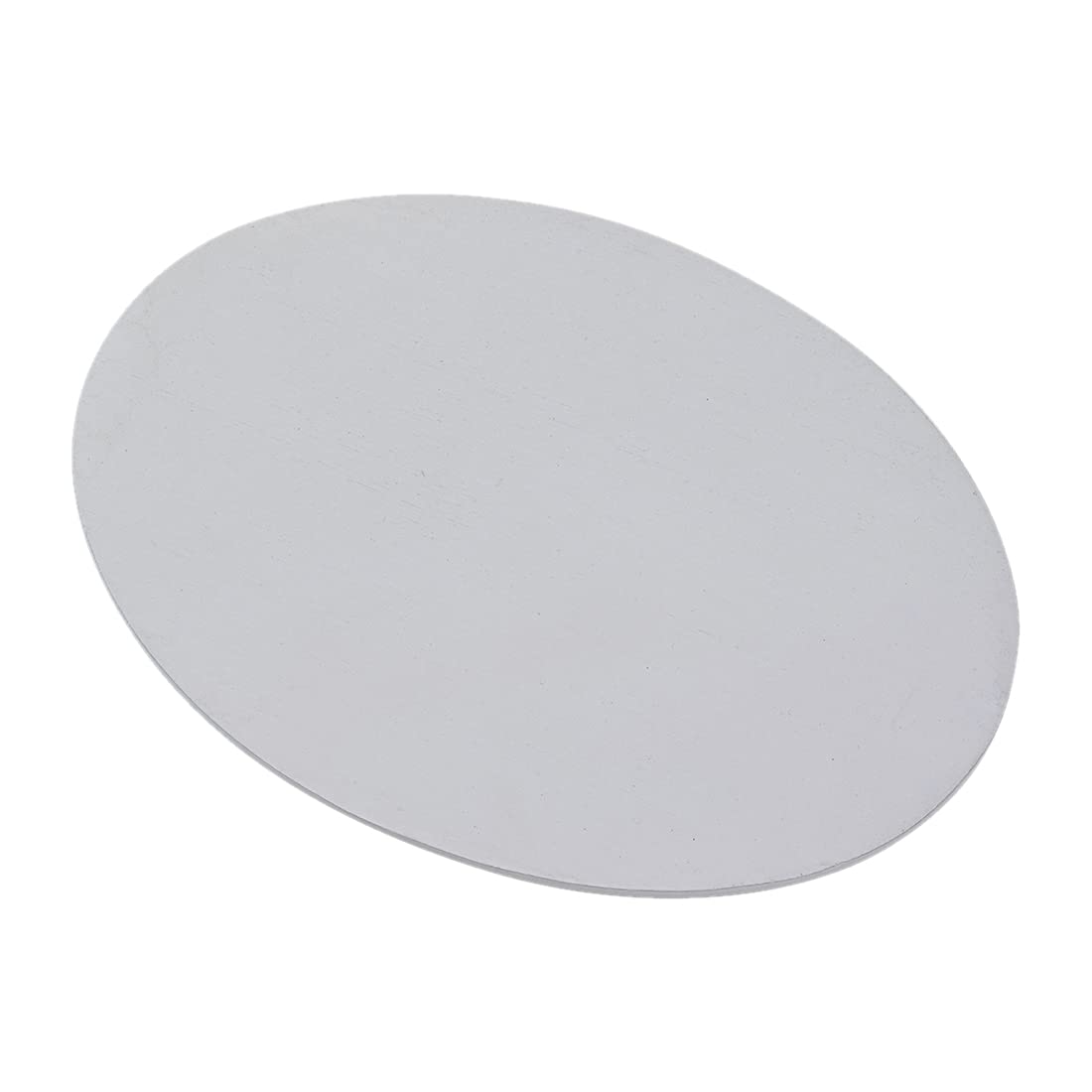 NKlaus plate oval aluminium white 13,5x10cm coaster saucer candle holder tray brushed - Design 10391