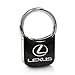 Lexus Black Padlock Chrome Metal Key Chain, Official Licensed