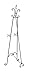 Deco 79 Metal Scroll Extra Large Free Standing Adjustable Display Stand Easel with Chain Support, 23