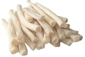 123 Treats Rawhide Skinny Rolls – 5-6" (15 Count) All Natural Dog Roll Treats, Long-Lasting Rawhide Dog Chews, Premium Dog Treats for Healthy Meal | Ideal Sticks for Dogs
