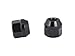 20pcs UberTechnic Black Open End Lug Nuts - 7/16x20 Thread Size - 0.81 inch Length - Cone Conical Taper Acorn Seat - Installs with 19mm or 3/4 inch Hex Socket