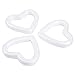 White Foam Hearts for DIY Crafts Supplies, Valentine's Décor (5.2 x 5 in, 24 Pack)