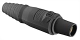 Hubbell Wiring Systems HBL300FBK TPE Single Pole Female Plug, 300 Amp, 600VAC/250VDC, Number 4 - 2/0 Cable Size, Black
