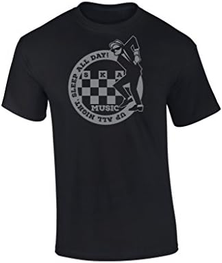 Ska Circle Adult Tee Shirt Black Extra Large