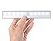 Stick-On Anywhere Portable Wireless Automatic Motion Sensing Pure White LED Light Bar with Magnetic Strip for Closet Locker Basement (AAA Battery Operated) - Silver