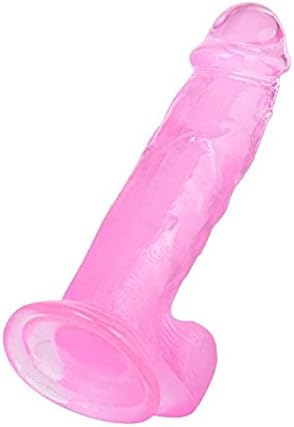6" Realistic Toy Waterproof with Suction Cup Crystal Pink