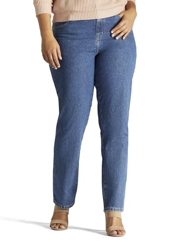 Lee Women's Plus-Size Relaxed Fit All Cotton Straight Leg Jean, Livia, 24W Long