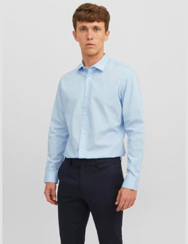 Jjjoe Ls Plain Chemise Classique pour Homme, Bleu Ciel, L