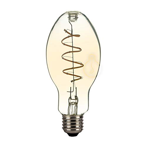 Amarcords - Gloeilamp LED dimbaar, SCHROEF filament, 2000K warm licht, amberkleurig glas peer type, E27, 4W - Afbeelding 4