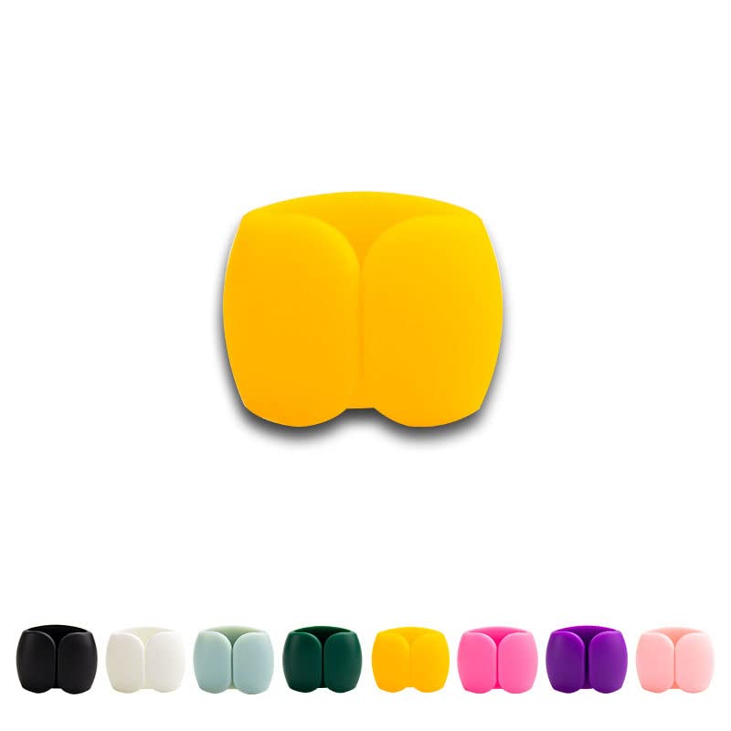 Kabelhalter für Ladekabel, Kabelclips Kabelhalter, Kabel Organizer Set für Schreibtisch, Netzkabel, USB Ladekabel, Ladegeräte, Kopfhörerkabel1 gelb