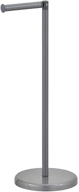 Pristine Freestanding Toilet Roll Holder Storage Grey Space Saving Design view 2