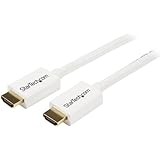 StarTech.com 3m 10 ft White CL3 In-wall High Speed HDMI Cable - Ultra HD 4k x 2k HDMI Cable - HDMI to HDMI M/M - Audio/Video, Gold-Plated
