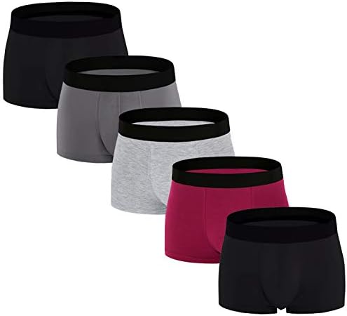 ADOLPH Men's Boxer Briefs 5 Pack No Ride-up Comfortable Cotton Sport Underwear