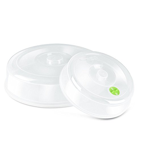 Set of 5 Microwave Plate Cover/Dish Covers - Mixed Sizes -Dishwasher Safe, prevent food splatter cover, hover Magnetic suction function and safe convenient with steam vent