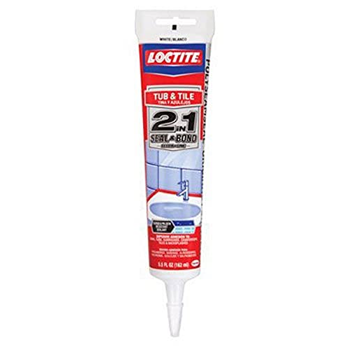 Loctite 2138420 5.5 oz. 2 in 1 Seal and Bond Tub and Tile Sealant