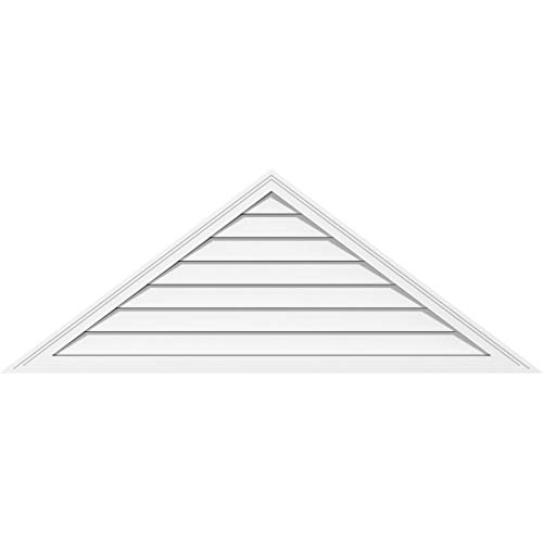 Ekena Millwork GVPTR72X2402SF Triangle Surface Mount PVC Gable Vent, 72"W x 24"…