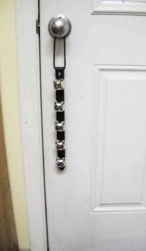 Warner Arctic Sleigh Bells Decorative Leather Strap Door Bell 15â€ With 5 Silver Plated Jingle