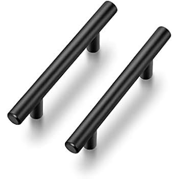 30 Pack | 5'' Cabinet Pulls Matte Black Stainless Steel Kitchen Drawer Pulls Cabinet Handles 5