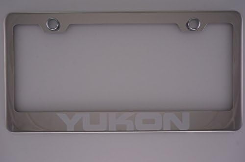 GMC Yukon Chrome License Plate Frame with Caps