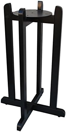 Organize Napa Natural Wood Floor Stand Ceramic/Porcelain Crock (30-Inch, Black)