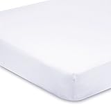 500-Thread-Count Egyptian Cotton SUPER SOFT - WRINKLE, FADE AND STAIN RESISTANT Extra 21 Inch Deep Pocket Fitted Sheet Twin Extra Long Solid White