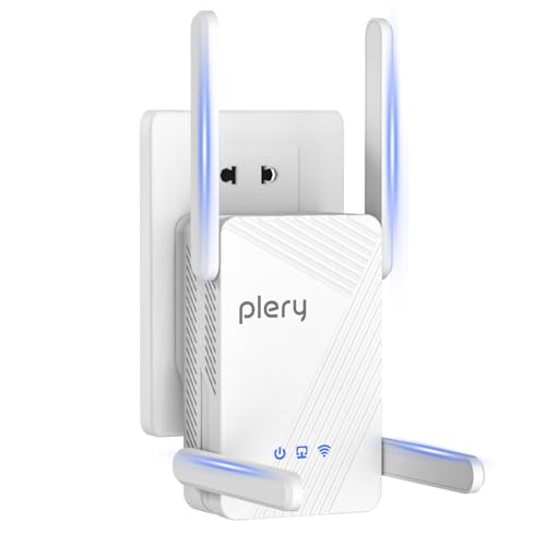 PLERY WiFi 7 Repeater BE3600 Dual Band WiFi Signal Amplifier 5G/2.4G up to 3600Mbps, Long Range WiFi Repeater with Gigabit, MLO and 4K-QAM Port, Compatible with EasyMesh and All Routers