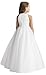Chiffon Tulle Flower Girl Dress Junior Wedding Bridesmaid Dresses of Flower Girl A-line Ivory