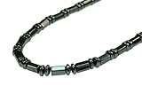 Magnetic Hematite Heptagon Shape Beaded Necklace - Style Hn004