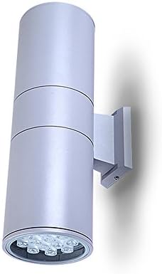 LED outdoor wall lights outside the wall lamp column double-sided lighting outdoor enclosure waterproof outdoor lamp 3W 6W 9W voltage 85V-220V black and silver (two way silver 9W)