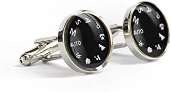 Handmade camera mode dial cufflinks camera mode button cuff links - anniversary gift