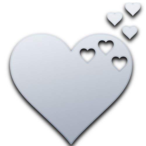 Hearts out of Heart Mirror 45cm x 40cm & 3 Baby Hearts
