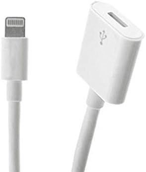 Jackpoloo FEI-C25 8 Pin Extension Cable, Lightning Connector Extender Extension Cable for iPhone 6, 6S, 7,7 Plus, 5s,5c (White)