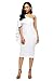 Bdcoco Women's Ruffle One Shoulder Cape Cocktail Party Bodycon Midi Dress