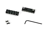 KeyMod Rail Section Lightweight Aluminum 1913 Picatinny Rail by Breek (2 Pack 2 Inch)