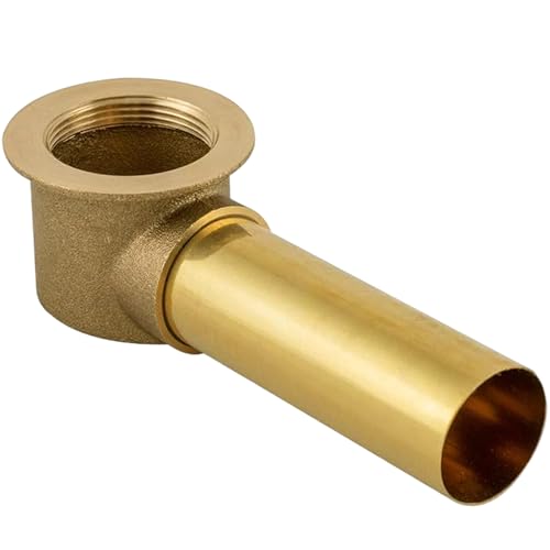 EZ-Flo Sapato de lixo e transbordamento, saĂda tubular de 3,8 cm, rosca grossa de latĂŁo, 35237